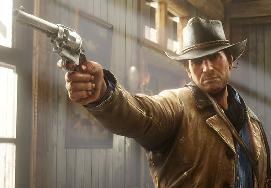 Red Dead Redemption 2 Arthur Morgan Aiming Revolver | Western Game Poster | Gift for Gamers - Video Games Poster