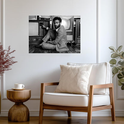 Donald Glover | Black and White Photo | Artist Poster - Celebrities Poster