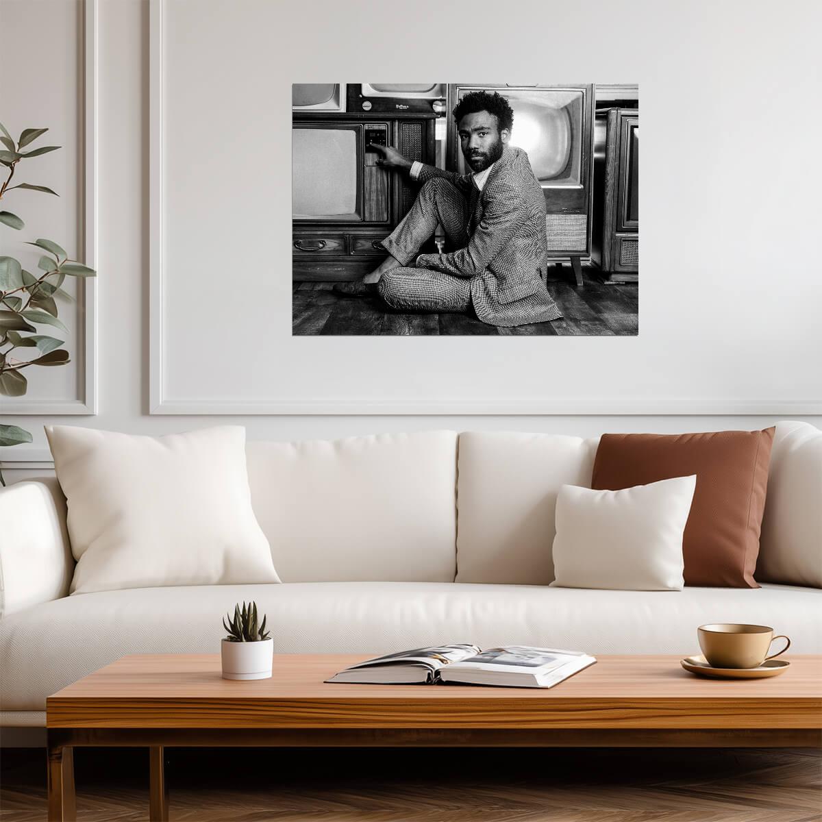 Donald Glover | Black and White Photo | Artist Poster - Celebrities Poster