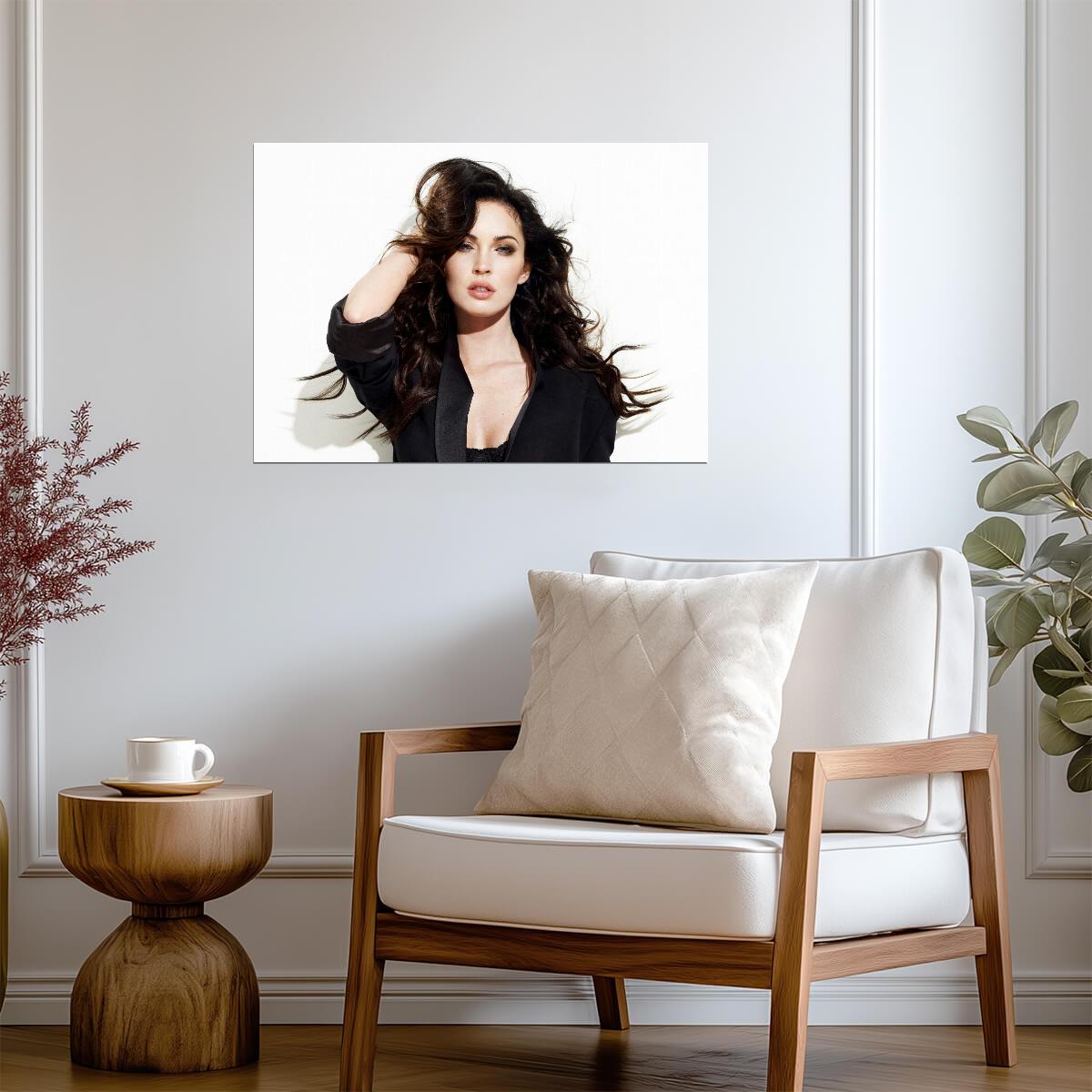 Megan Fox Portrait | Actress Photoshoot | Glamour Wall Art Poster - Celebrities Poster