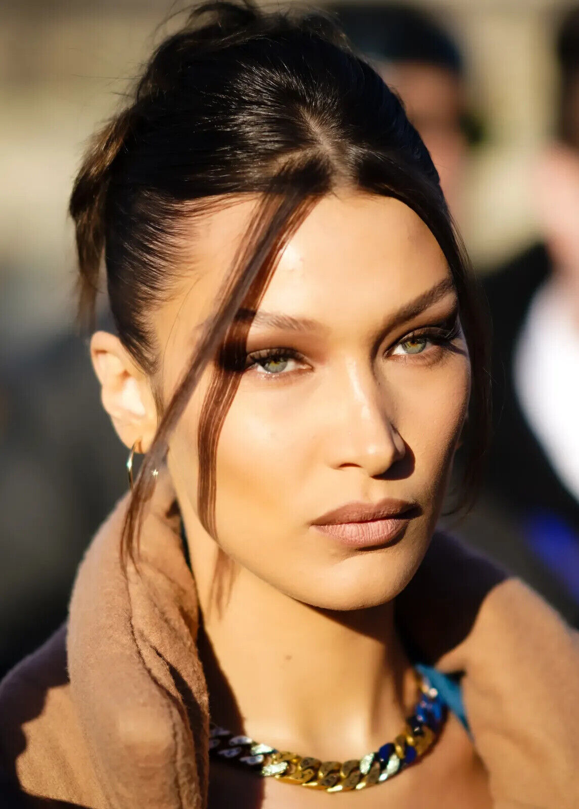 Bella Hadid Close-Up Portrait | Supermodel Photography Poster | Modern Fashion Wall Art - Celebrities Poster