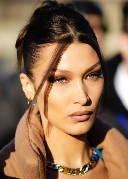 Bella Hadid Close-Up Portrait | Supermodel Photography Poster | Modern Fashion Wall Art - Celebrities Poster