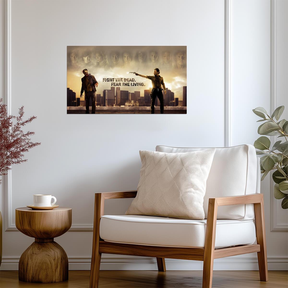 The Walking Dead Fight The Dead Fear The Living | Rick Grimes Key Art | Zombie TV Show Poster - Movies & TV Poster