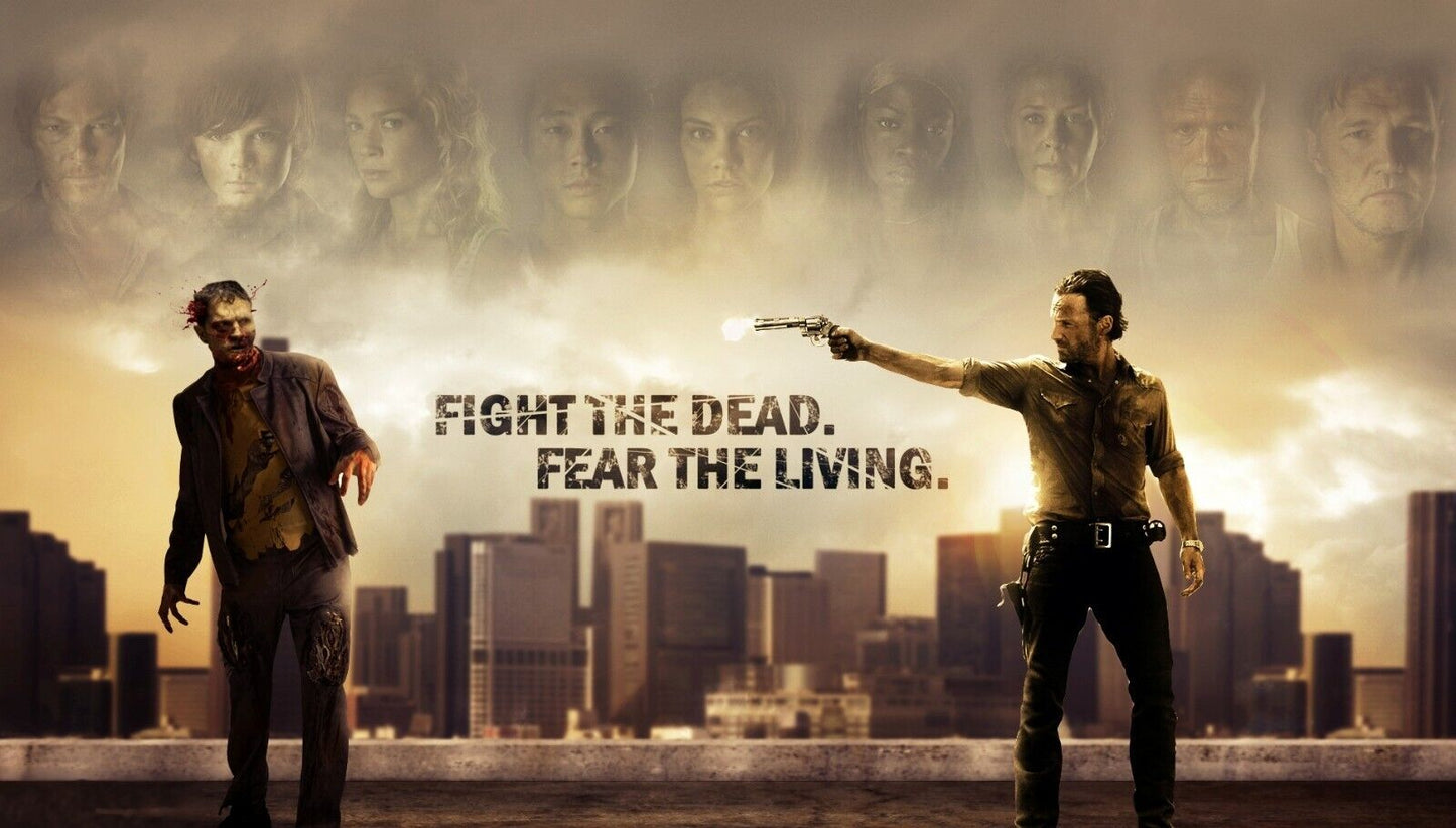 The Walking Dead Fight The Dead Fear The Living | Rick Grimes Key Art | Zombie TV Show Poster - Movies & TV Poster
