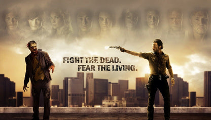 The Walking Dead Fight The Dead Fear The Living | Rick Grimes Key Art | Zombie TV Show Poster - Movies & TV Poster