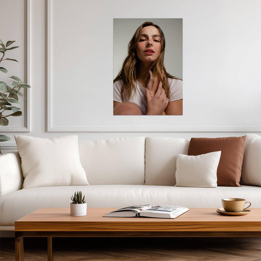 Addison Rae Portrait | TikTok Poster | Warm Tone Wall Art - Celebrities Poster