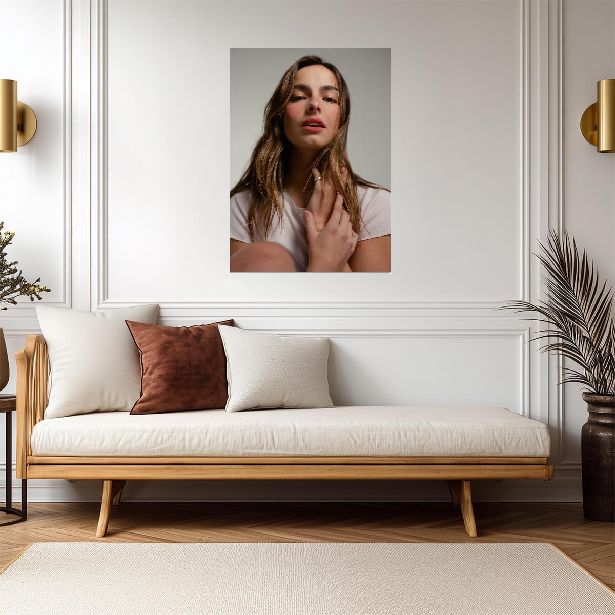 Addison Rae Portrait | TikTok Poster | Warm Tone Wall Art - Celebrities Poster