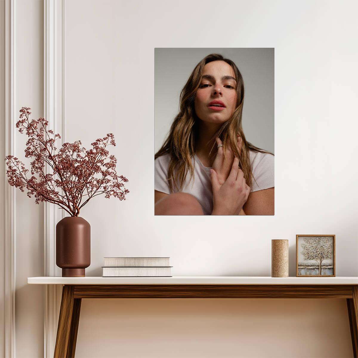 Addison Rae Portrait | TikTok Poster | Warm Tone Wall Art - Celebrities Poster