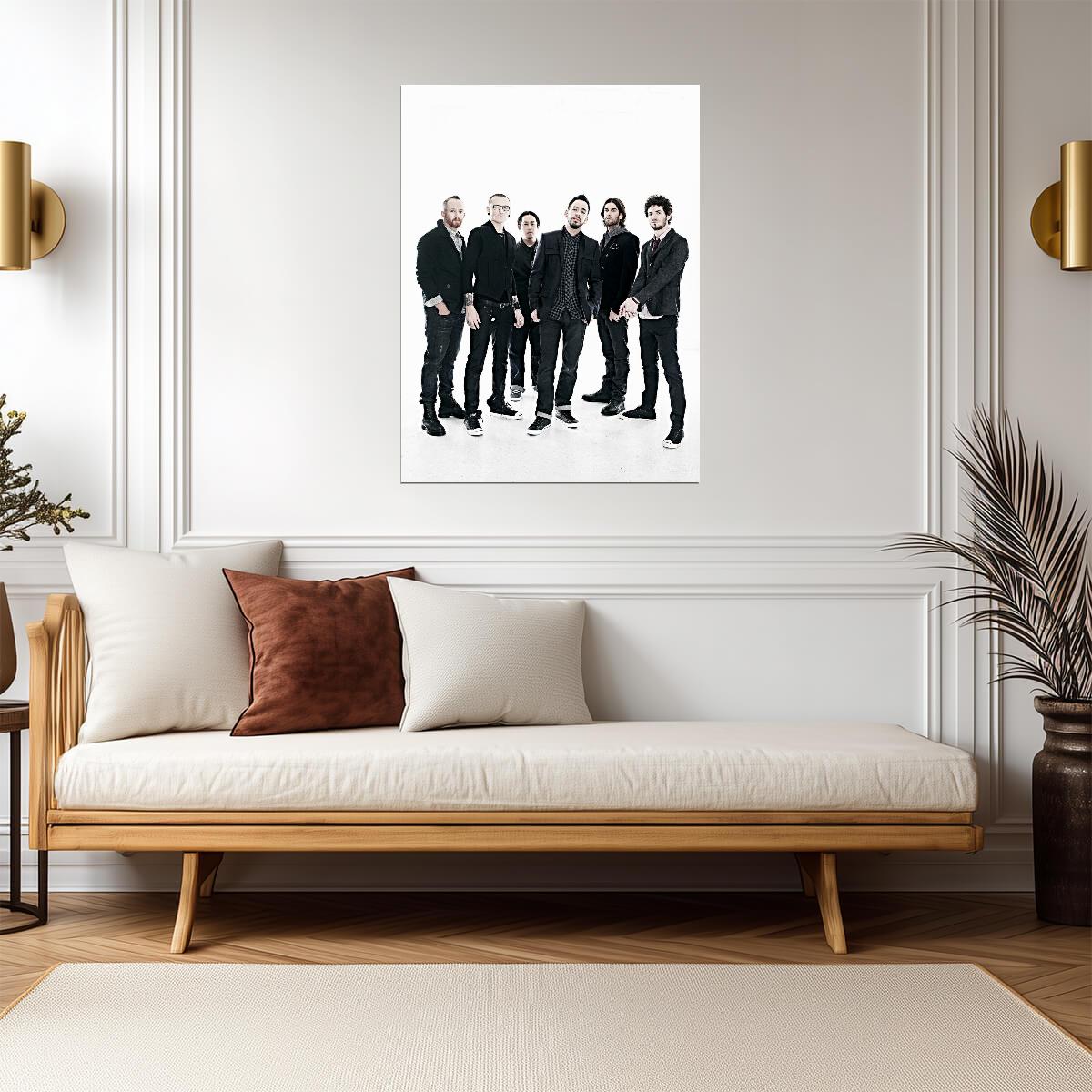 Linkin Park Band Portrait | Rock Music Poster | Nu Metal Wall Art - Music Poster