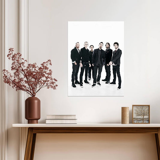 Linkin Park Band Portrait | Rock Music Poster | Nu Metal Wall Art - Music Poster