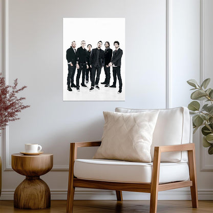 Linkin Park Band Portrait | Rock Music Poster | Nu Metal Wall Art - Music Poster