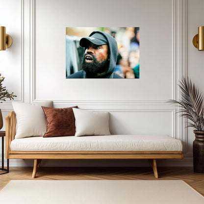 Kanye West with Balenciaga Grillz | Hip Hop Star Poster | Music Celebrity Wall Art - Music Poster