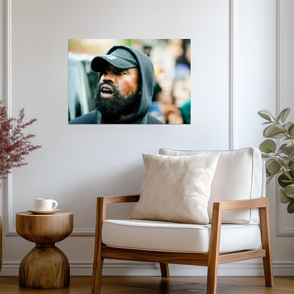 Kanye West with Balenciaga Grillz | Hip Hop Star Poster | Music Celebrity Wall Art - Music Poster