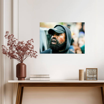 Kanye West with Balenciaga Grillz | Hip Hop Star Poster | Music Celebrity Wall Art - Music Poster