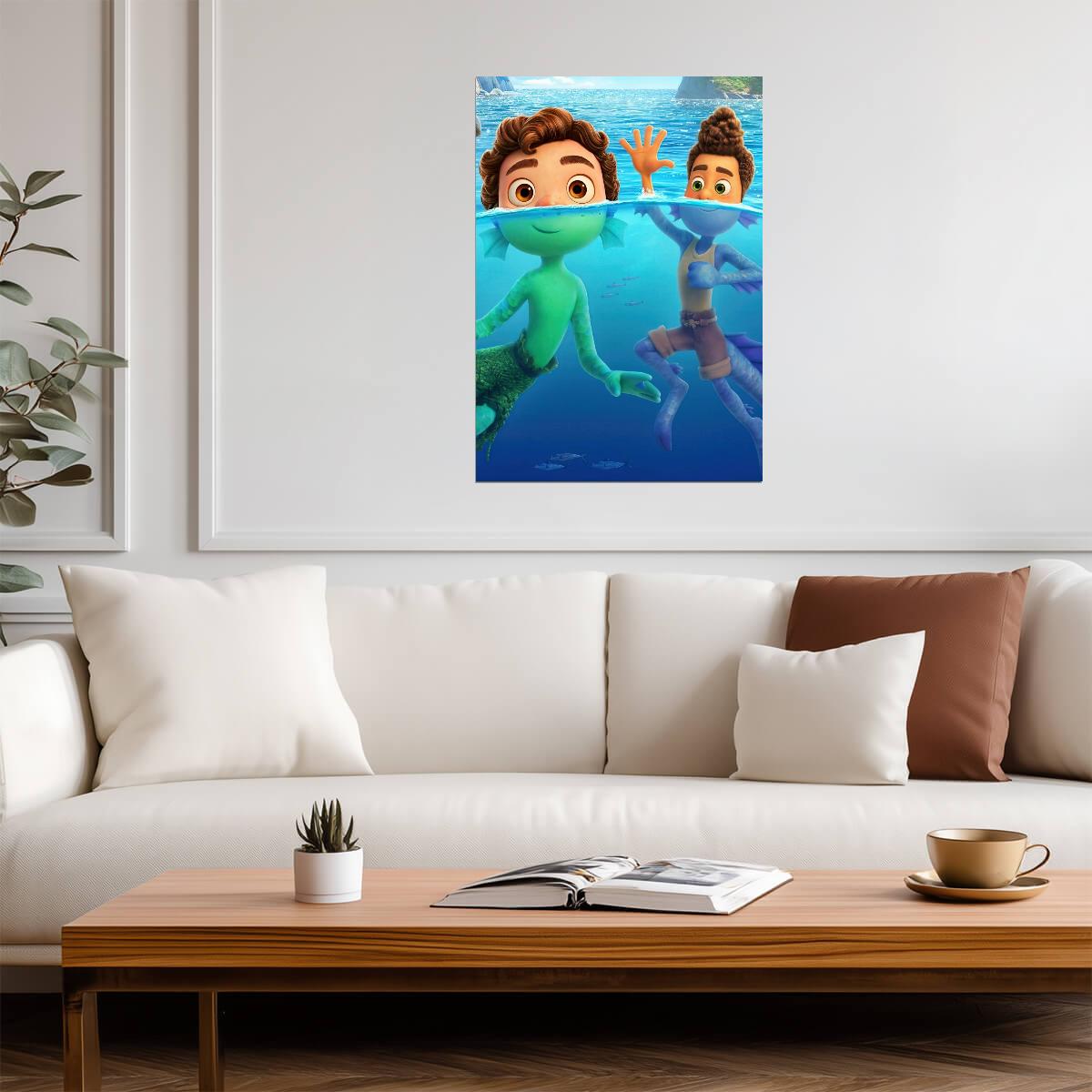 Luca Poster | Disney Animation Art Print - Movies & TV Poster