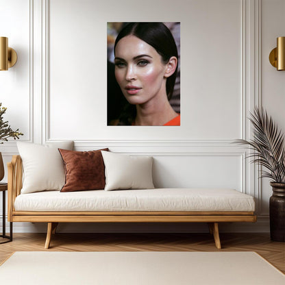 Megan Fox Celebrity Portrait | Movie Beauty Photo | Modern Wall Art Poster - Celebrities Poster