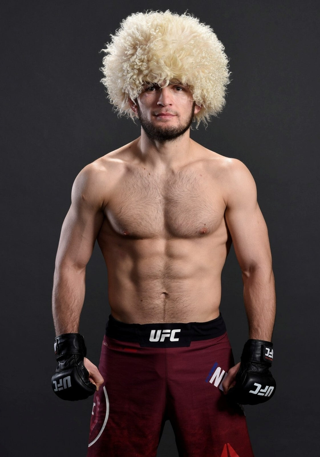 Khabib Nurmagomedov The Eagle in Papakha Hat | UFC Poster | MMA Legend Portrait - Sports Poster
