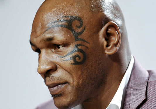 Mike Tyson Face Tattoo Close Up | Portrait Poster | Boxing Legend Wall Art - Sports Poster