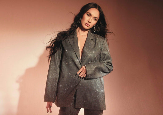 Megan Fox in Glitter Blazer | Modern Fashion Photoshoot | Celebrity Style Poster - Celebrities Poster