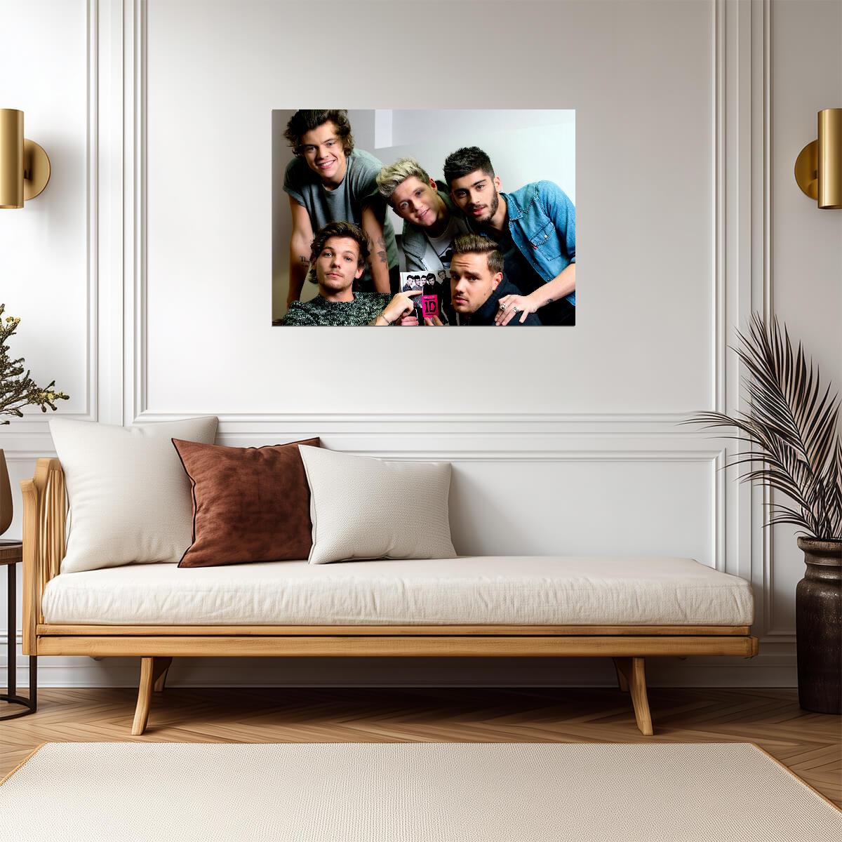 One Direction Casual Group Photo | Harry Styles & Bandmates | Pop Boy Band Poster - Music Poster