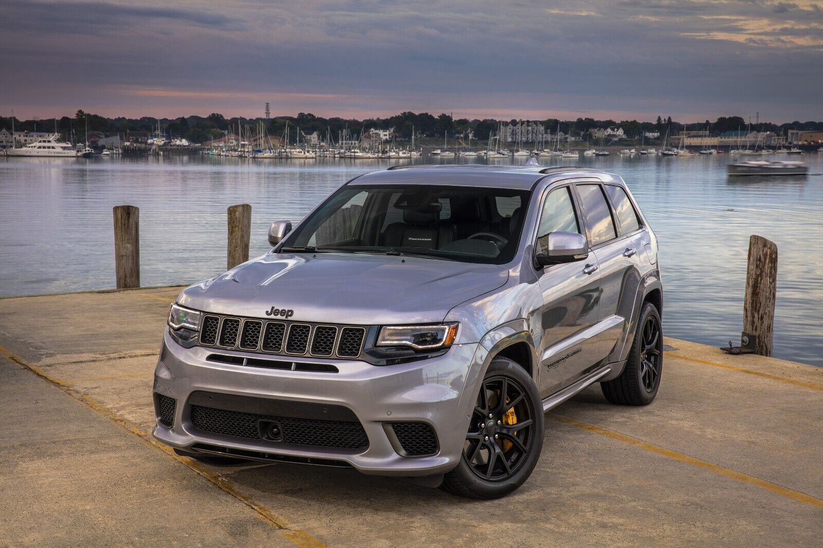 Jeep Grand Cherokee Trackhawk | Silver Supercharged SUV Poster | High Performance American 4x4 - Cars Poster