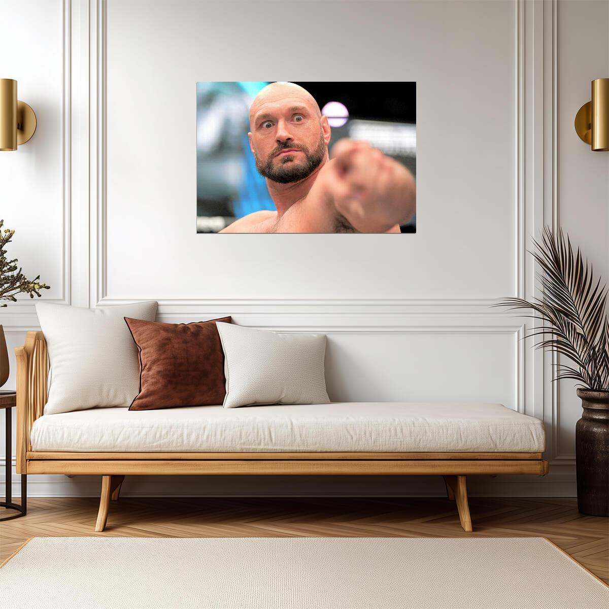 Tyson Fury Pointing Pose | Boxing Poster | The Gypsy King Portrait - Sports Poster