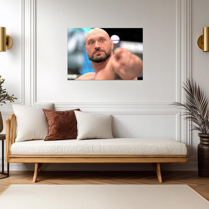 Tyson Fury Pointing Pose | Boxing Poster | The Gypsy King Portrait - Sports Poster