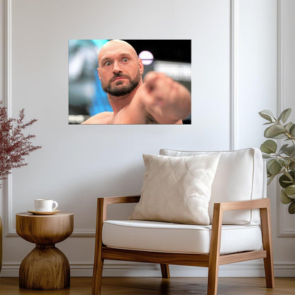 Tyson Fury Pointing Pose | Boxing Poster | The Gypsy King Portrait - Sports Poster