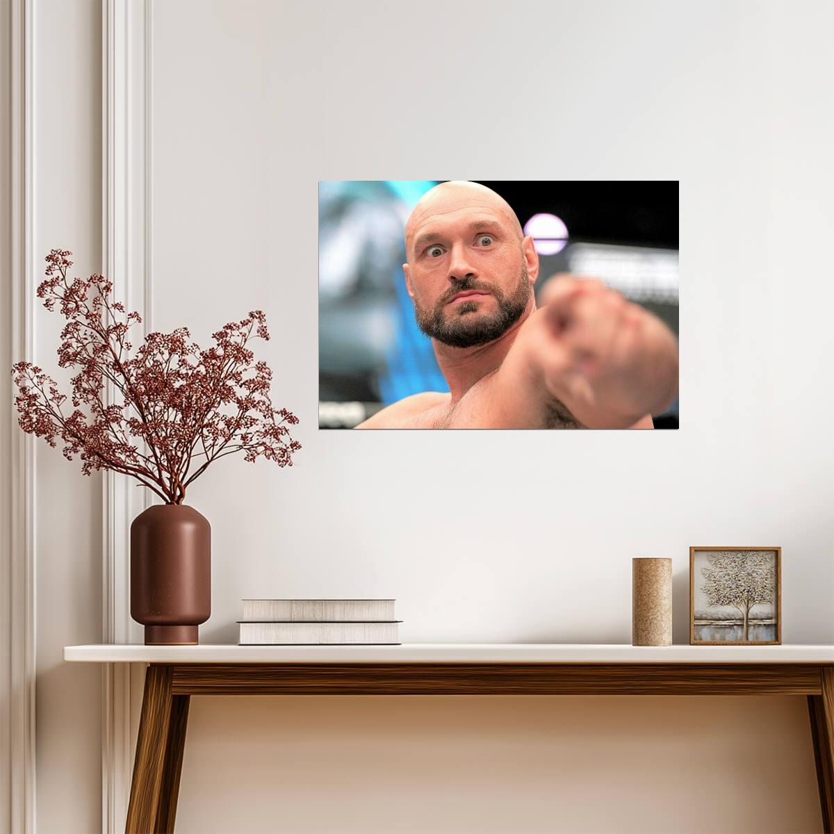 Tyson Fury Pointing Pose | Boxing Poster | The Gypsy King Portrait - Sports Poster
