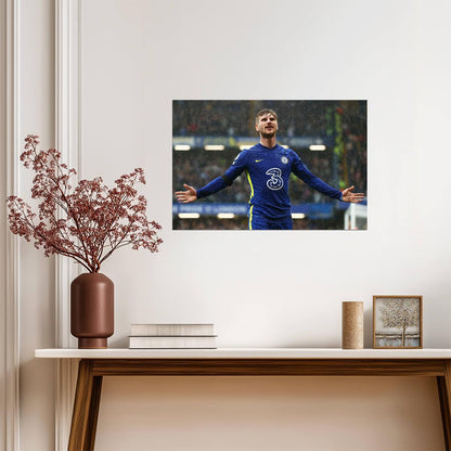 Timo Werner Chelsea FC | Soccer Celebration Poster | Sports Photography Wall Art - Sports Poster