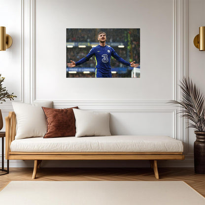 Timo Werner Chelsea FC | Soccer Celebration Poster | Sports Photography Wall Art - Sports Poster