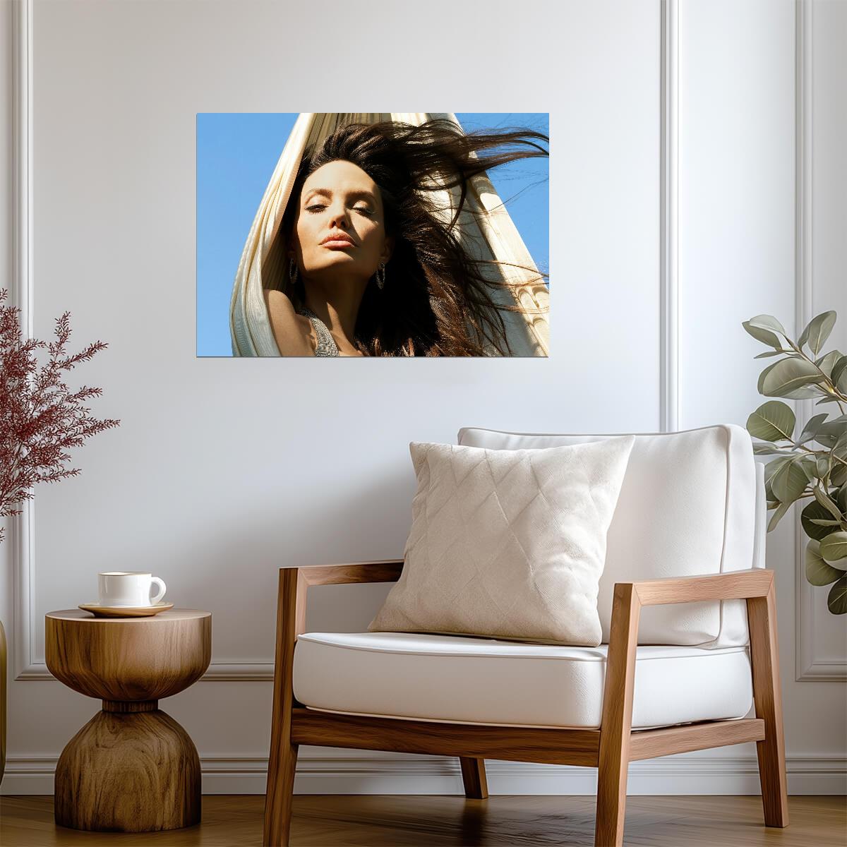 Angelina Jolie Serene Portrait | Artistic Photoshoot Print | Celebrity Wall Art Poster - Celebrities Poster