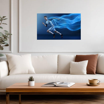 Kevin De Bruyne Manchester City Motion Art | Soccer Poster | Midfield Maestro - Sports Poster
