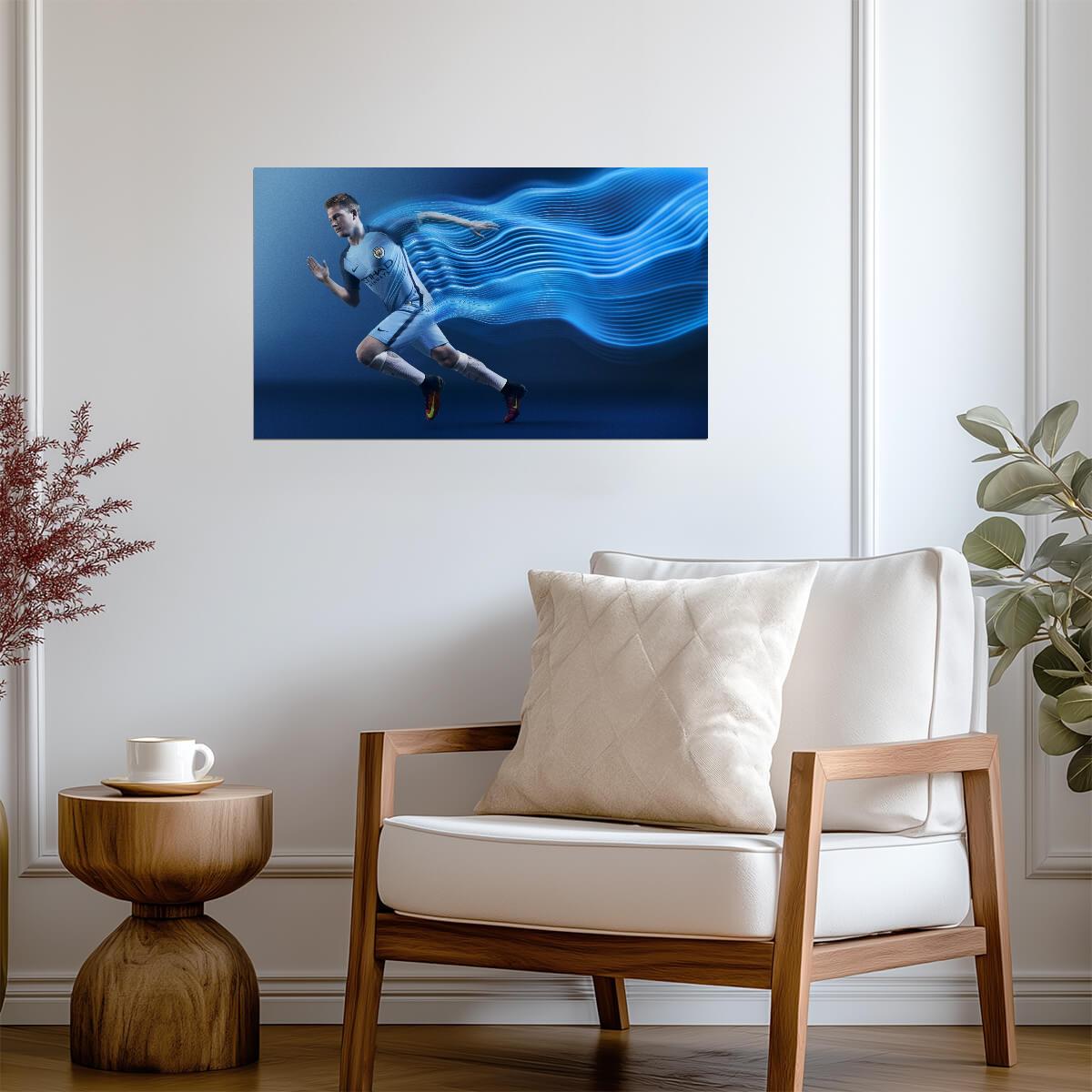 Kevin De Bruyne Manchester City Motion Art | Soccer Poster | Midfield Maestro - Sports Poster