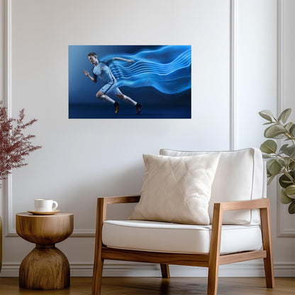 Kevin De Bruyne Manchester City Motion Art | Soccer Poster | Midfield Maestro - Sports Poster