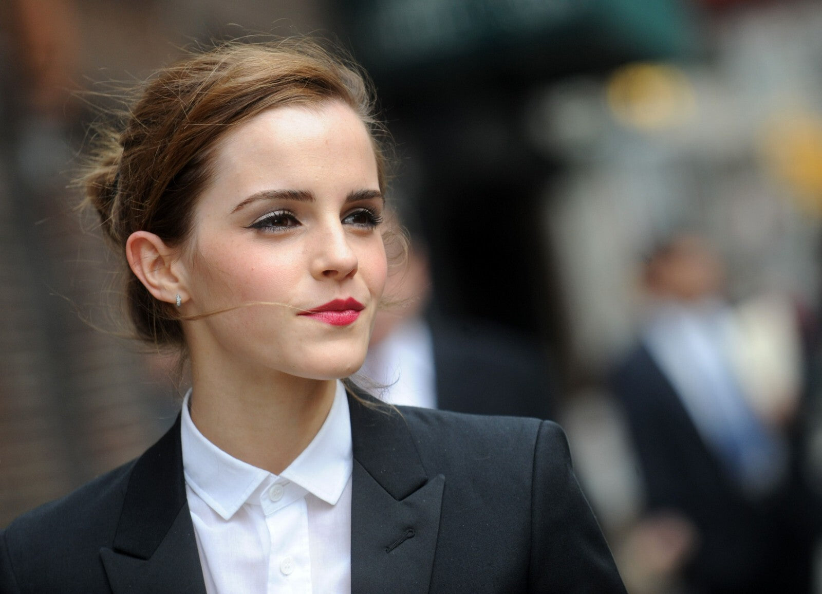 Emma Watson in Black Suit | Celebrity Style Photo | Modern Wall Art Poster - Celebrities Poster