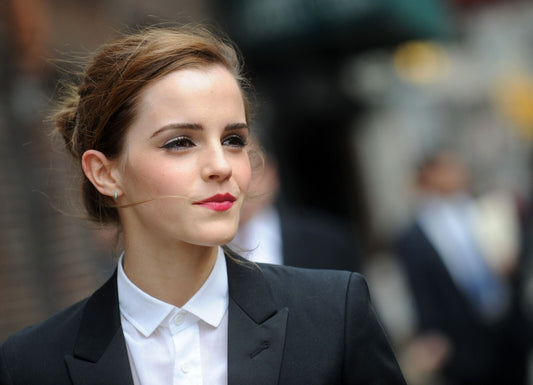 Emma Watson in Black Suit | Celebrity Style Photo | Modern Wall Art Poster - Celebrities Poster