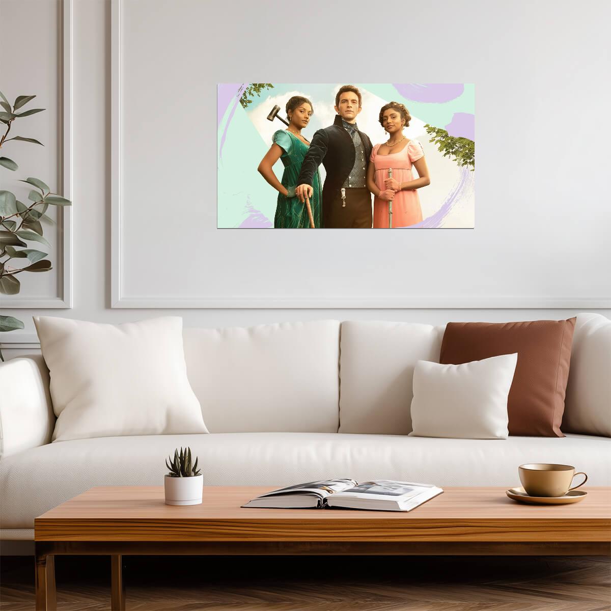 Bridgerton Anthony Kate & Edwina Sharma | Season 2 TV Show Poster | Regency Romance Wall Art - Movies & TV Poster