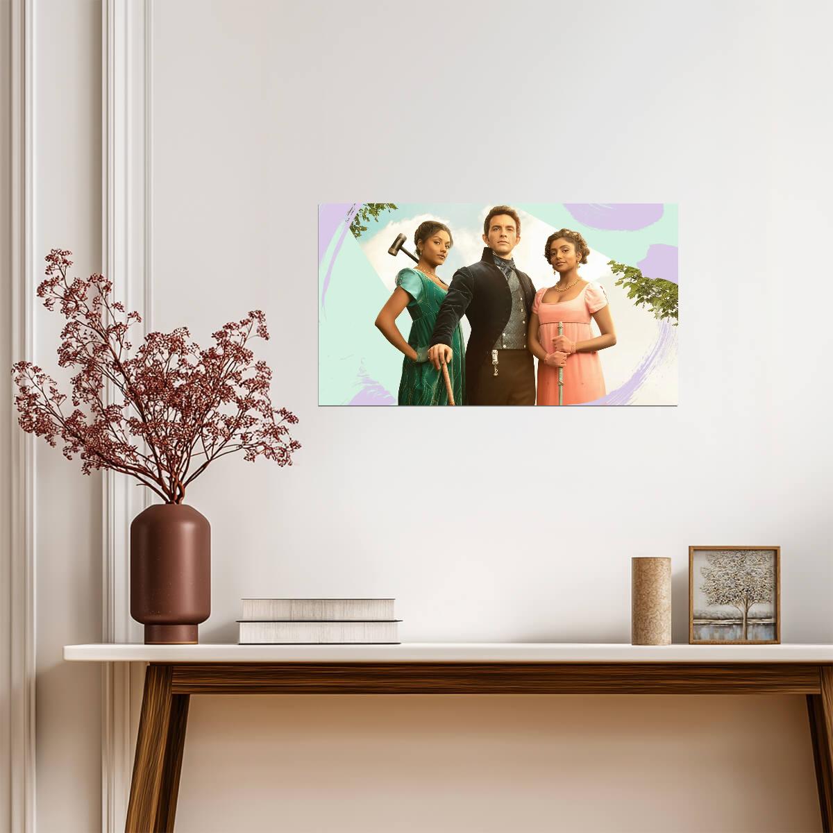 Bridgerton Anthony Kate & Edwina Sharma | Season 2 TV Show Poster | Regency Romance Wall Art - Movies & TV Poster