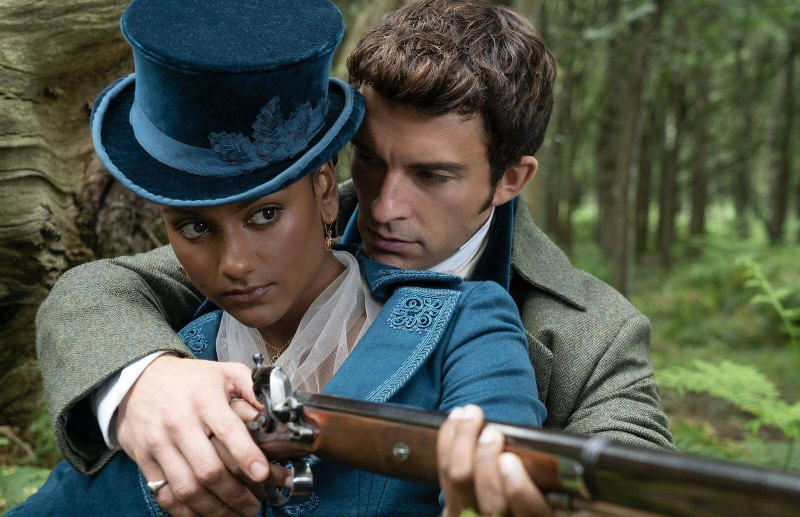 Bridgerton Kate Sharma and Anthony Bridgerton | Romantic Scene Poster | Period Drama TV Show Art - Movies & TV Poster