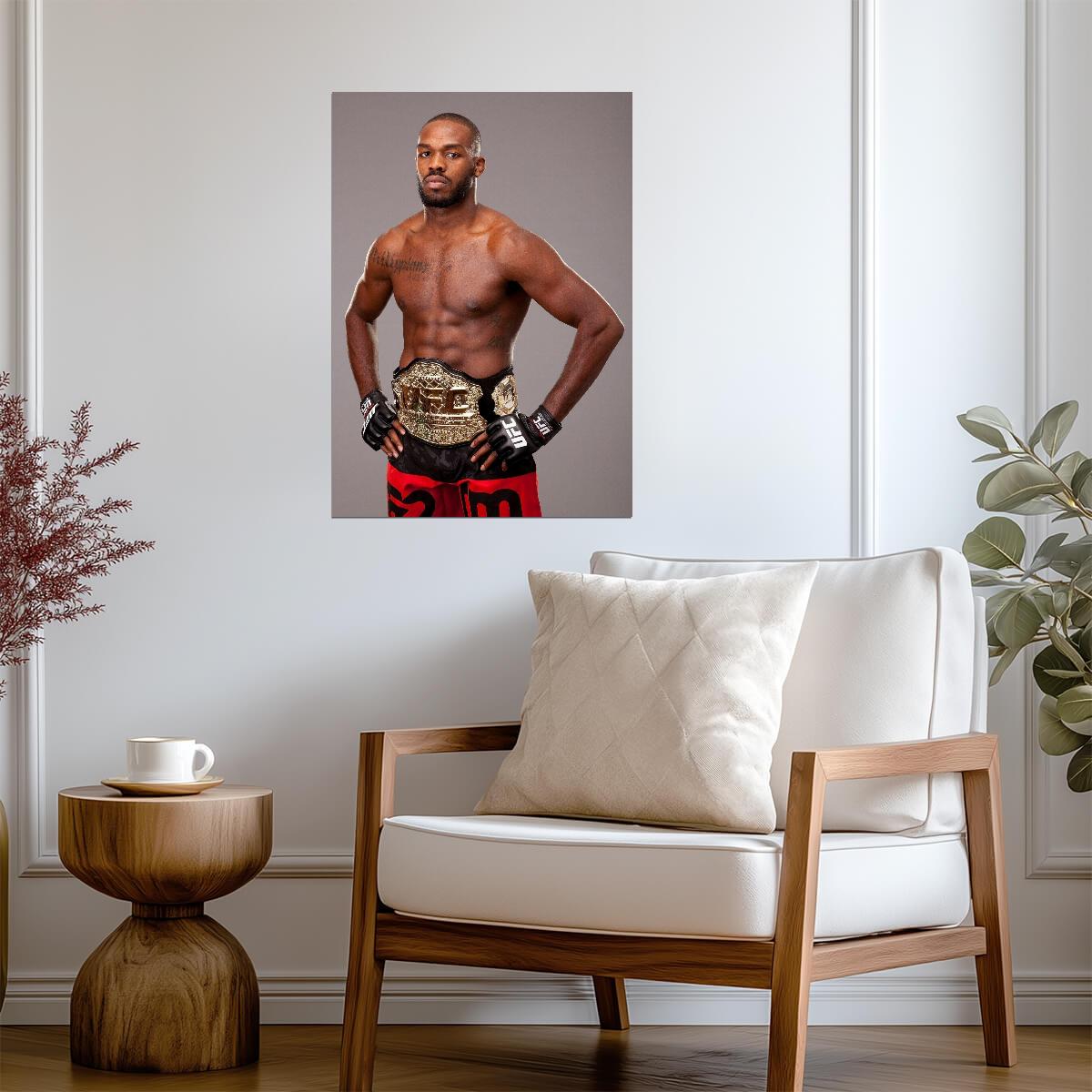Jon Jones UFC Champion | MMA Fighter Poster | Combat Sports Legend Art - Sports Poster