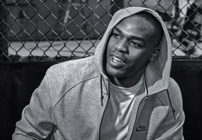 Jon Jones Black and White Portrait | MMA Legend Poster | UFC Fan Gift - Sports Poster