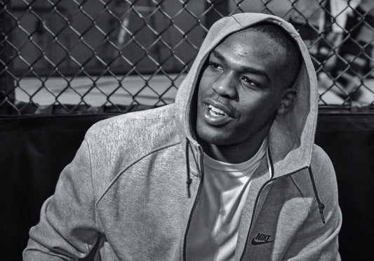 Jon Jones Black and White Portrait | MMA Legend Poster | UFC Fan Gift - Sports Poster