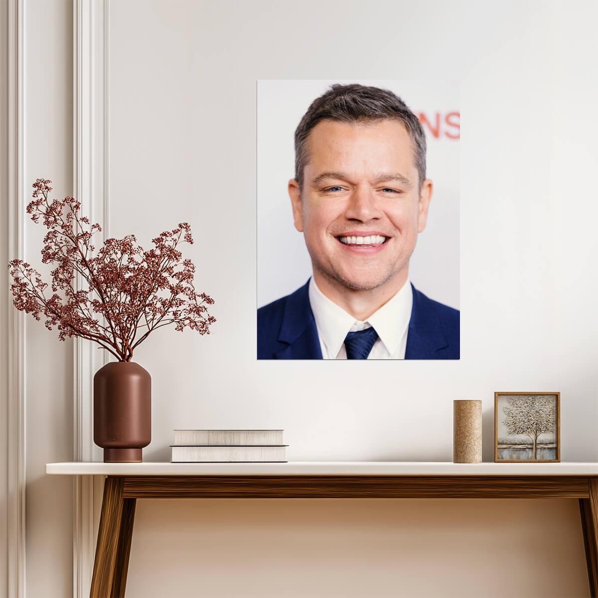 Matt Damon Wall Art | American Actor Poster - Celebrities Poster