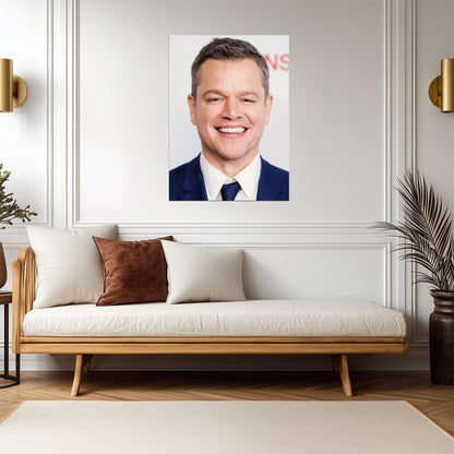Matt Damon Wall Art | American Actor Poster - Celebrities Poster