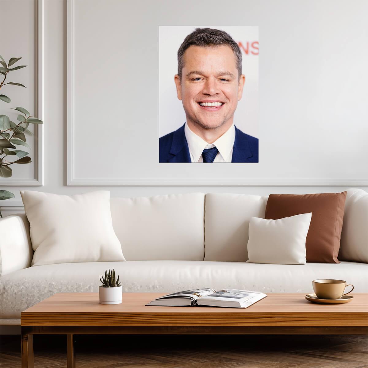 Matt Damon Wall Art | American Actor Poster - Celebrities Poster