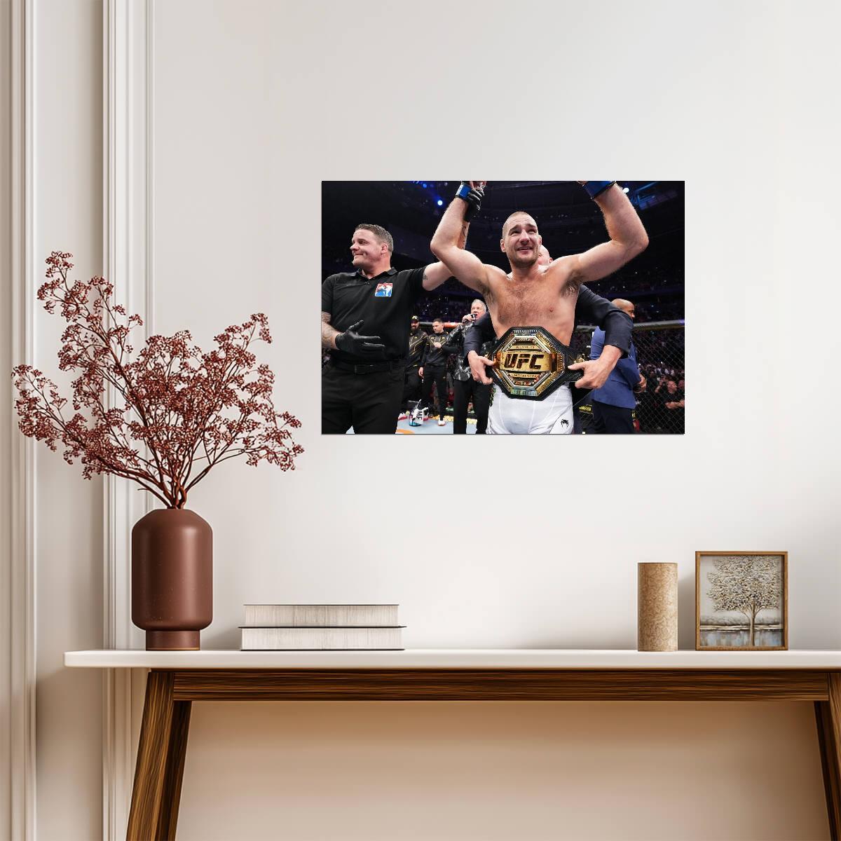 Sean Strickland Crowned UFC Champion | MMA Victory Poster | Combat Sports Fan Gift - Sports Poster