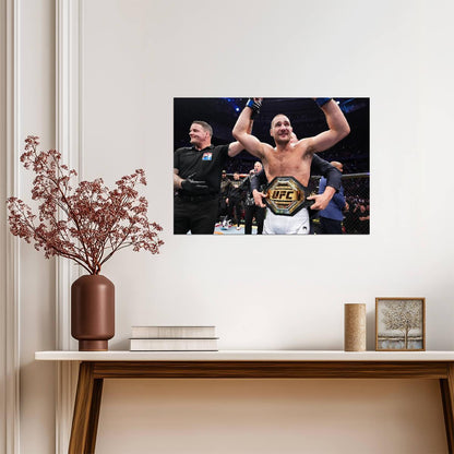 Sean Strickland Crowned UFC Champion | MMA Victory Poster | Combat Sports Fan Gift - Sports Poster