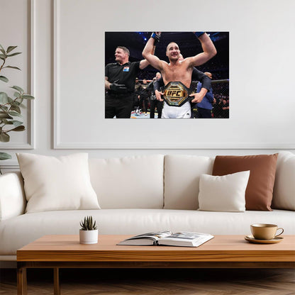 Sean Strickland Crowned UFC Champion | MMA Victory Poster | Combat Sports Fan Gift - Sports Poster