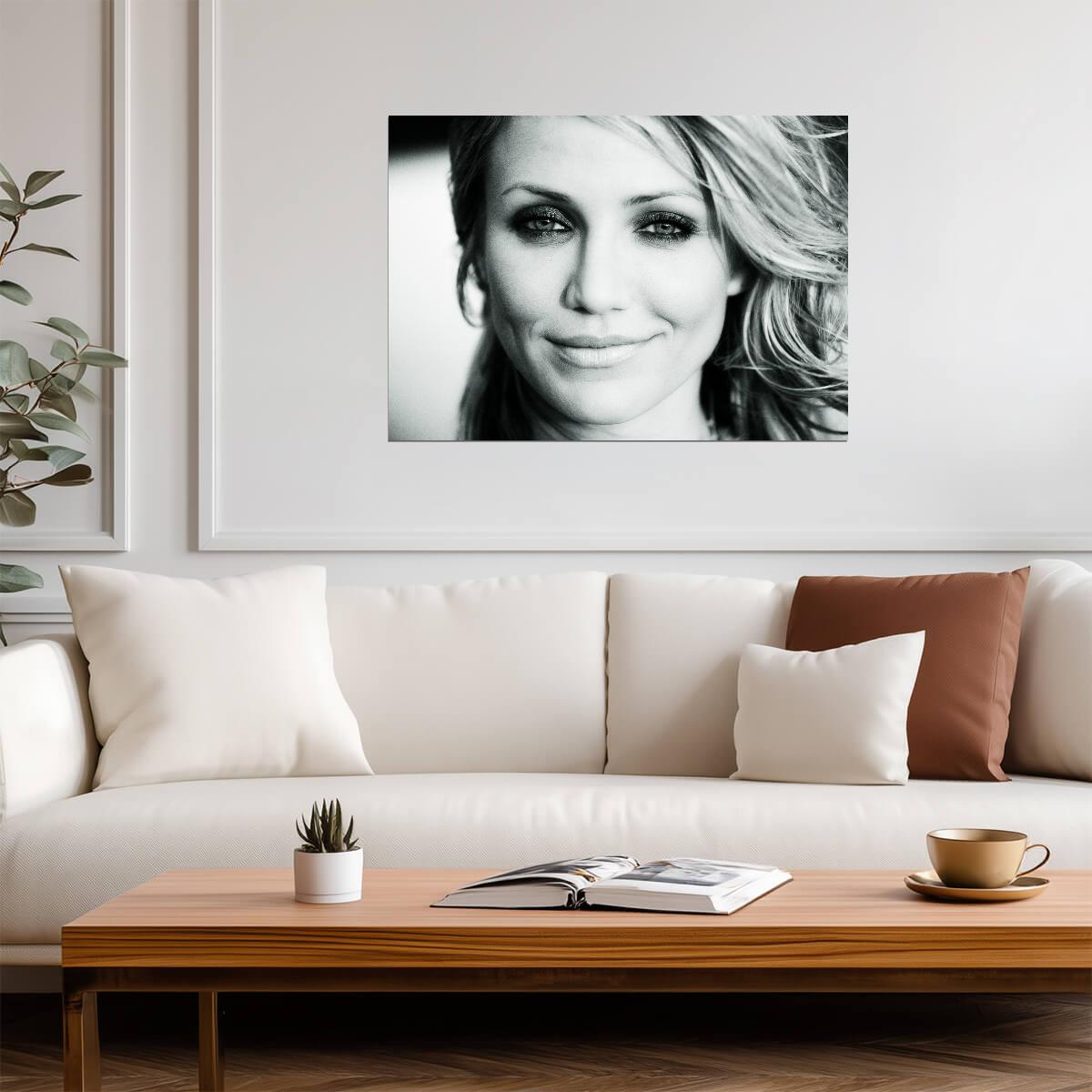 Cameron Diaz | Black and White Photo | Actress Poster - Celebrities Poster